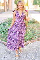 Sweet as Petals Floral Print Maxi Dress Size M-DRESS LONG