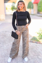 Wide neck long sleeve top, view 2
