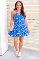 Catching Dreams Polka Dot Halter Neck Mini Dress-DRESS CASUAL PRINT
