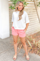 On Repeat Round Neck Cloudy Knit Top-TOP S/S SOLID