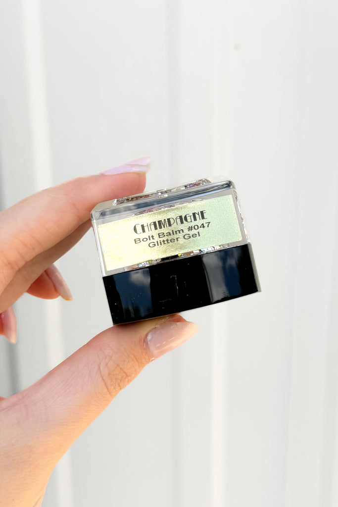champagne glitter balm