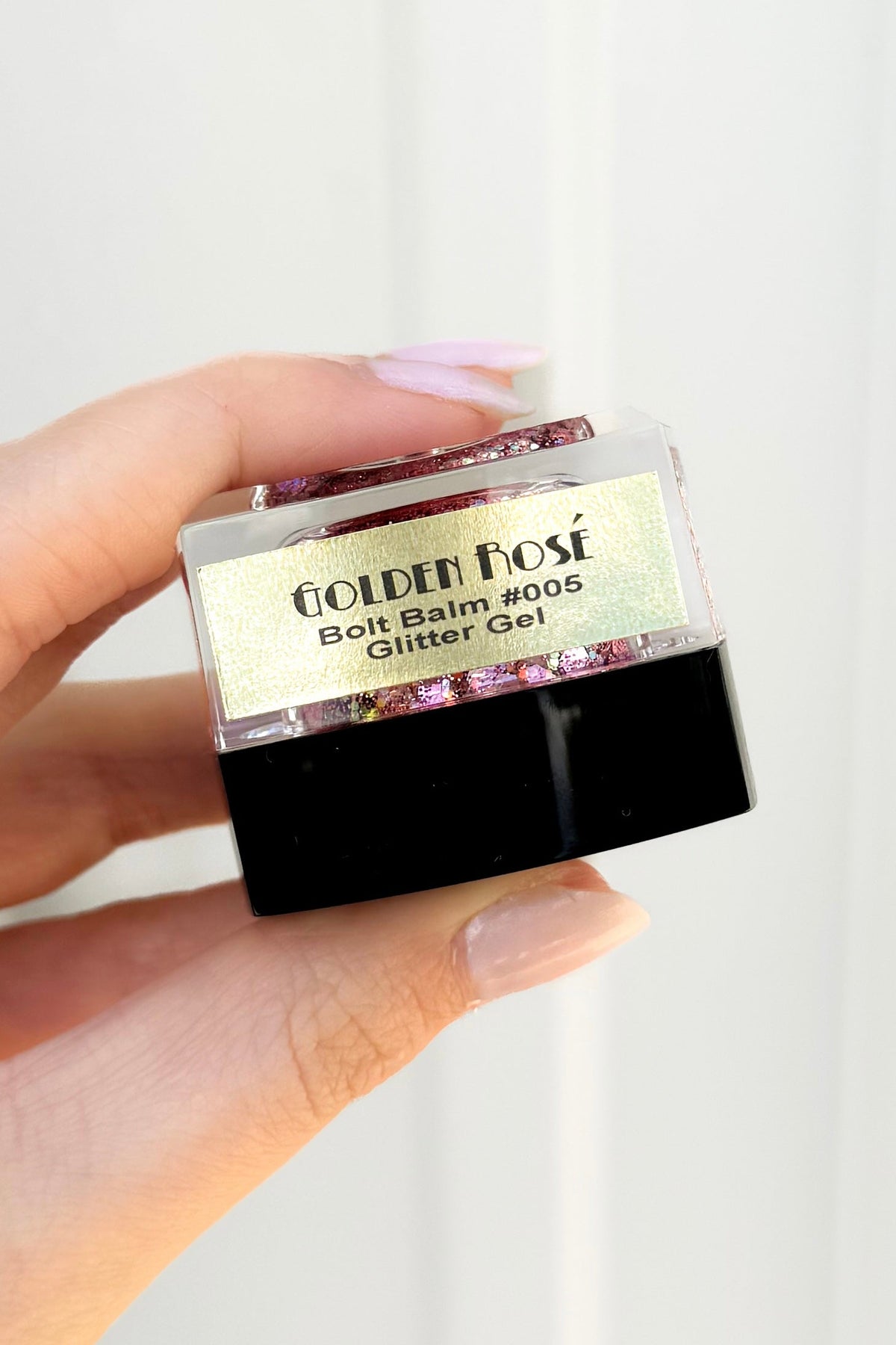 Golden Rosé Glitter Balm by Elektra Cosmetics - alternate view