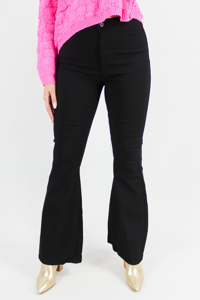 black high waist jeans