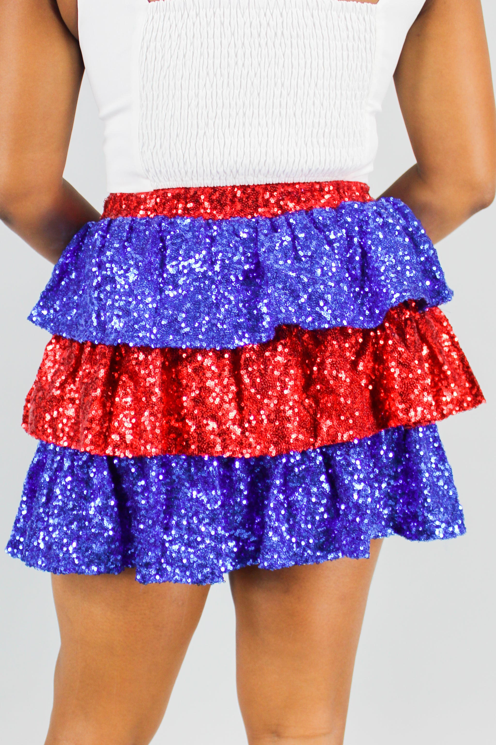 Sequin skirt ruffle hotsell