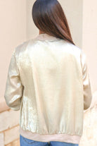 Moving Forward Lightweight Bomber Jacket in Champagne - alternate view