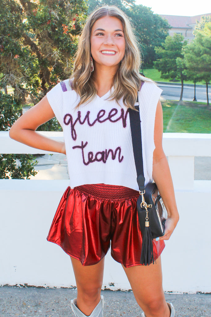 queen team sweater vest