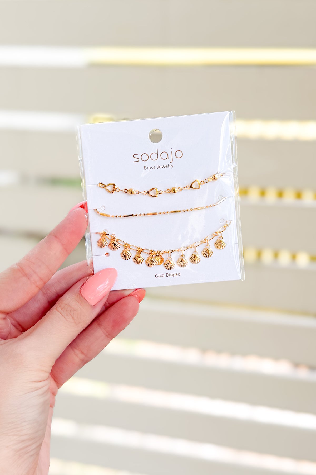 Seaside Chic Gold Dipped Assorted Sea Charm Bracelet Set-ACC BRACELET
