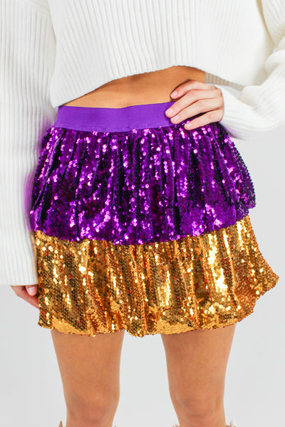 【SHALOM】CANDY SKIRT The Team's Here Sequin Tiered Skirt - Frock Candy
