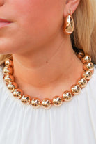 The Best Statement Chunky Beaded Necklace in Gold