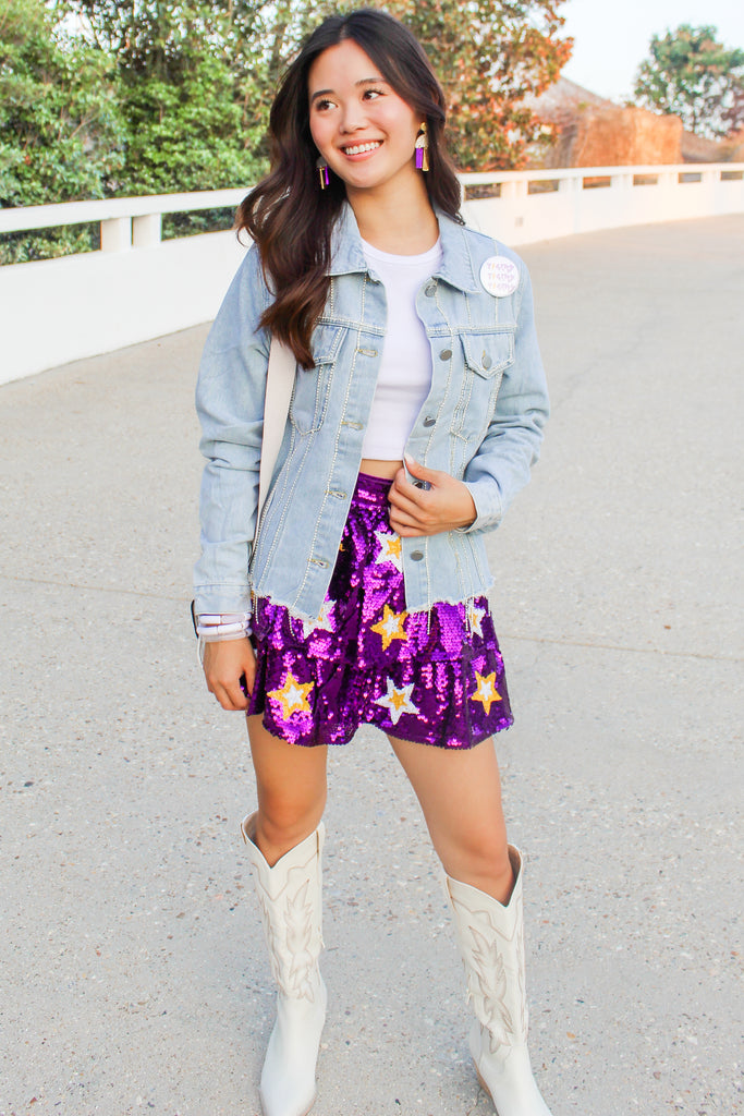 sequin skirt
