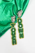 Winning Touchdown Earrings in Green by Taylor Shaye