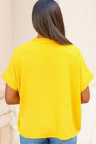 Artistic Inspiration Oversized Blouse in Mustard - back view