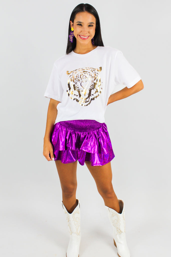 gold foil tiger tee