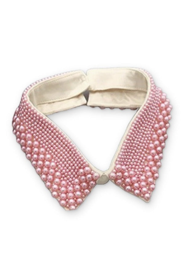 A Touch of Romance Pearl Faux Collar in Light Pink
