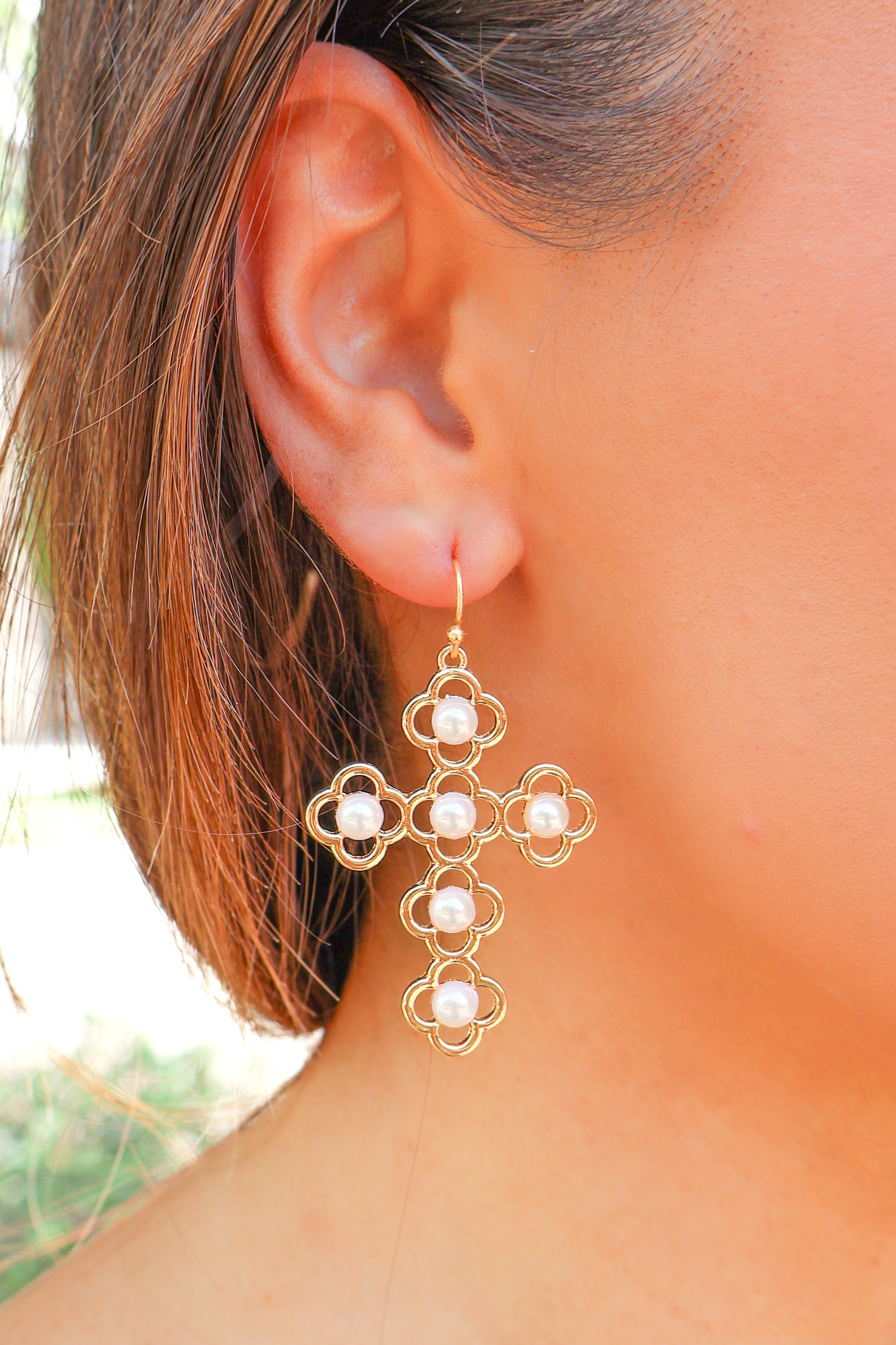 Dangle Earrings Forever 21 Cross Earrings Orelia Gold Plated Stud