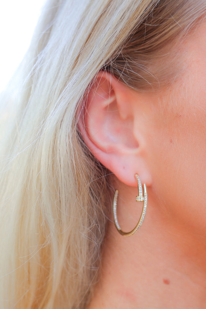 rhinestone nail hoops
