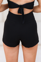 Everywhere and Back Wrap Front Mini Skort Size L-SKIRT CASUAL SOLID