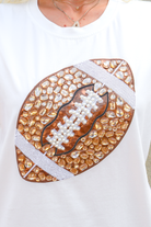 Jeweled Football Tee by Queen of Sparkles-TOP S/S PRINT