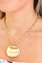Only Yesterday Hammered Plate Chain Necklace-ACC NECKLACE