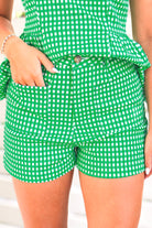 On a Picnic Gingham High Rise Short-PANT SHORT