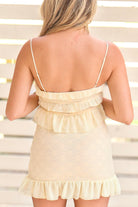 Good Company Ruffle Lace Mini Dress-DRESS CASUAL SOLID