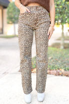 Her Sweet Side Leopard High Rise Dad Jeans-PANT LONG OTHER