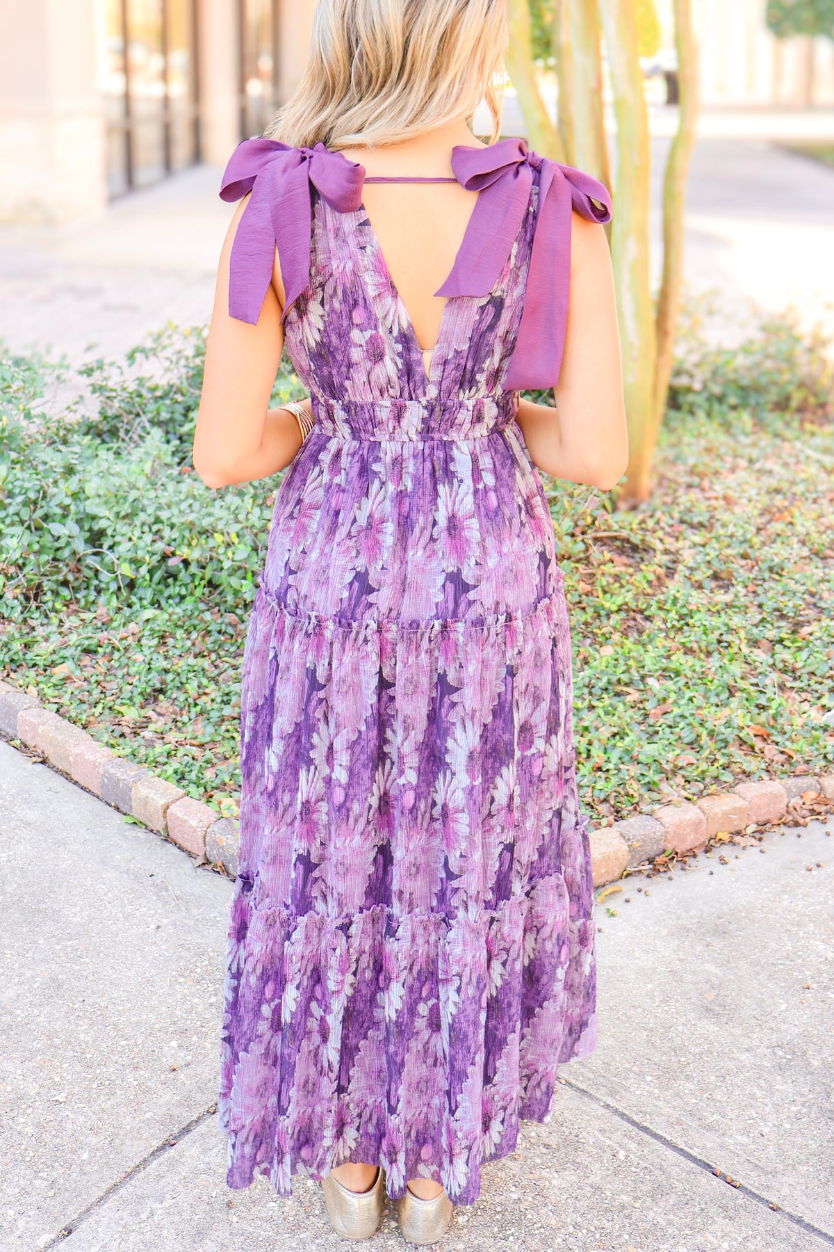 Sweet as Petals Floral Print Maxi Dress Size M-DRESS LONG