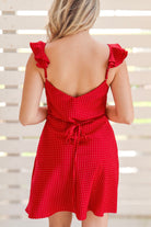 Maybe One Day Ruffle Strap V Neck Polka Dot Mini Dress-DRESS EVENT