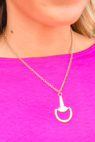 Trust What You Know Polished Horsebit Drop Chain-ACC NECKLACE