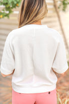 On Repeat Round Neck Cloudy Knit Top-TOP S/S SOLID