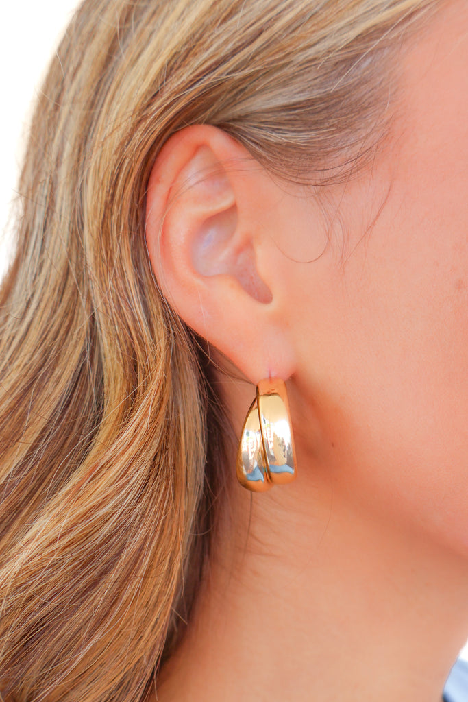 chunky layered hoop earrings