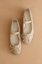 Naturally Chic Velvet Suede Ballet Flat in Beige