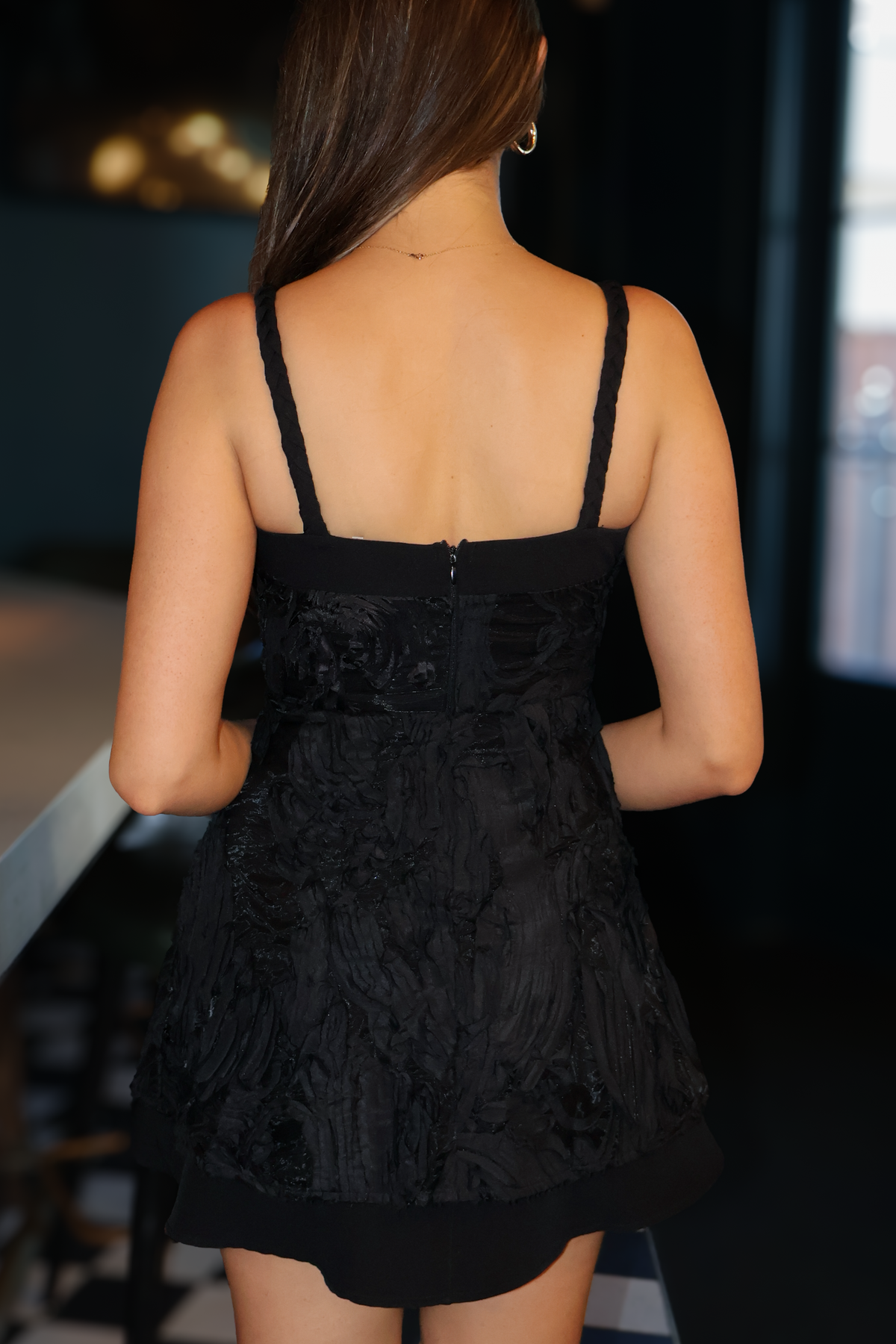 She's The Main Topic Textured Mini Dress-DRESS EVENT