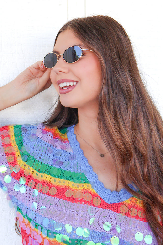 metal oval sunglasses