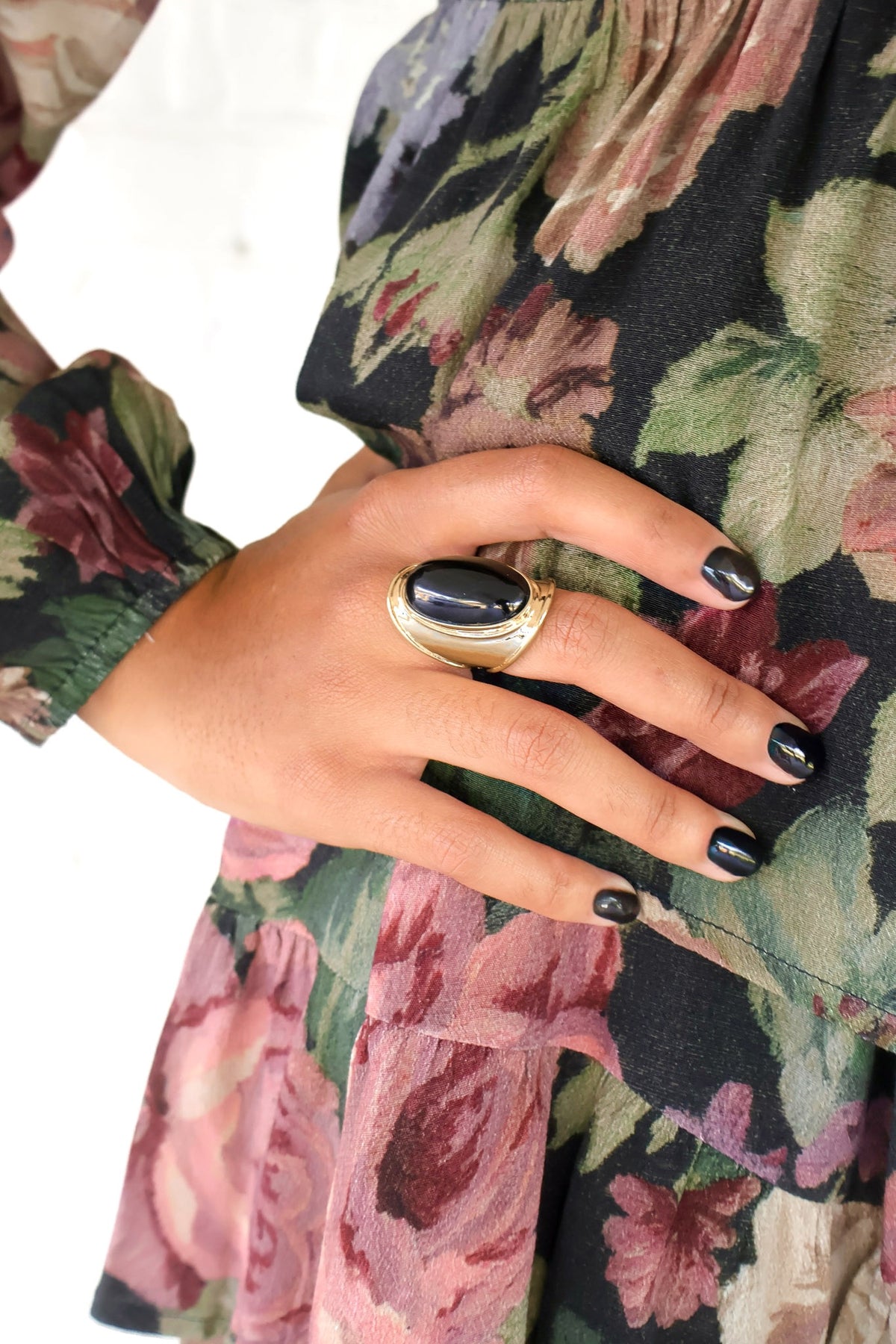 Take a Look Around Oval Stone Statement Ring