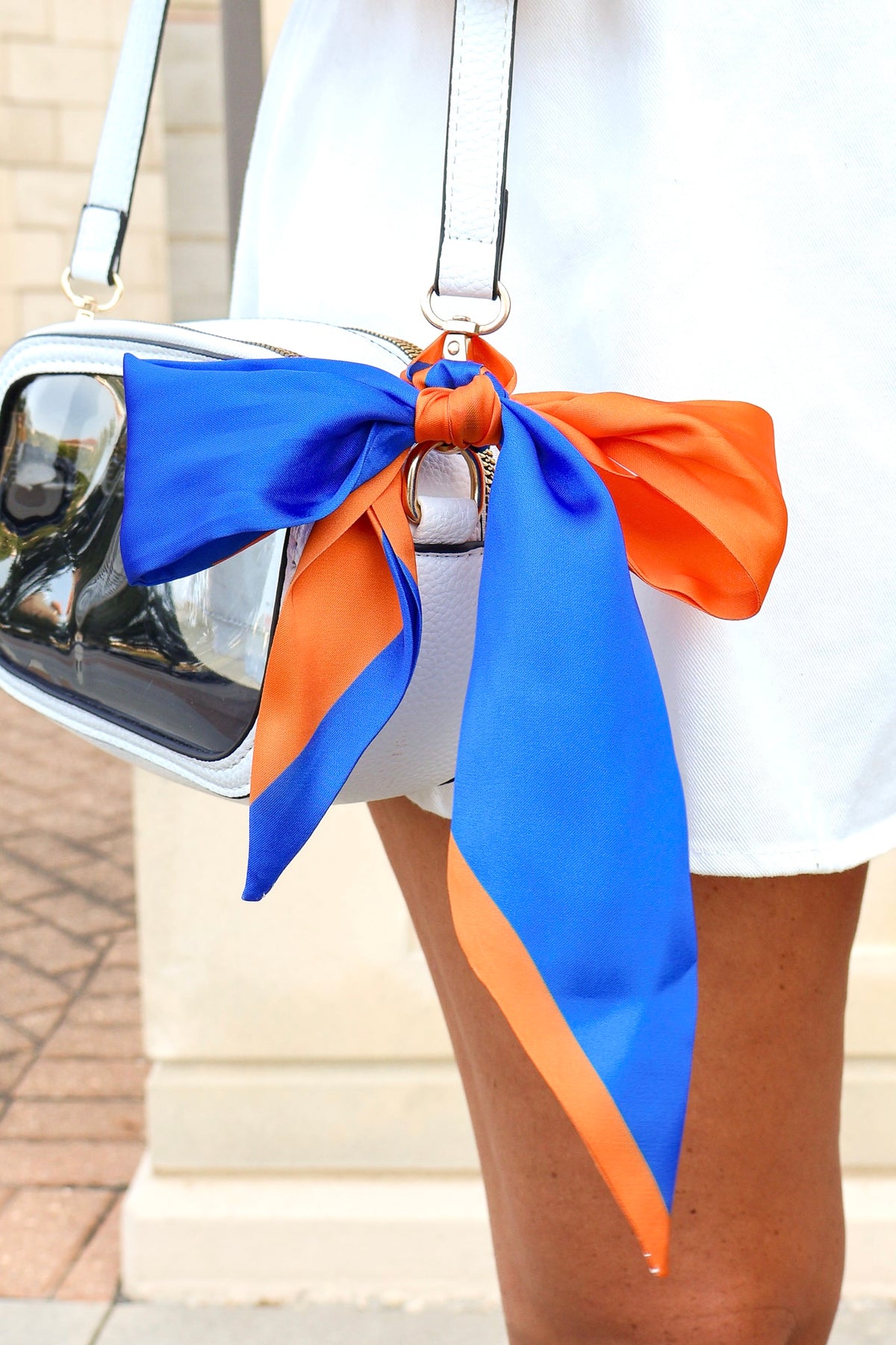 Blue and Orange Twilly Scarf