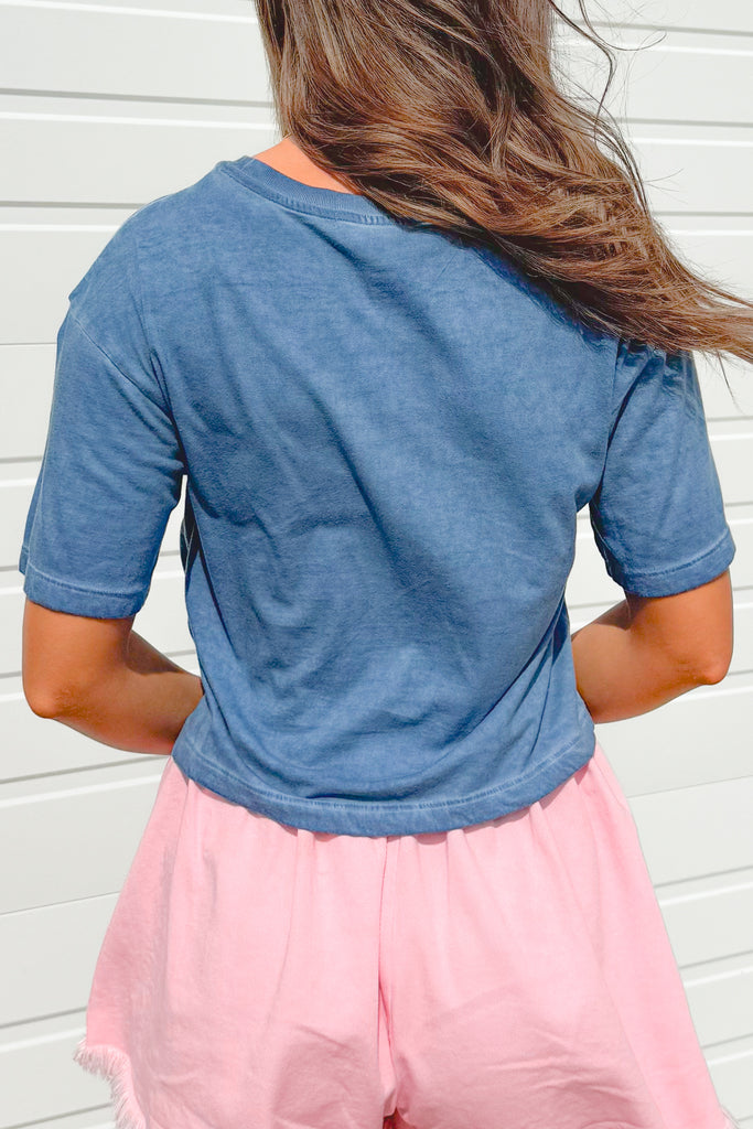 back of free bird cropped graphic tee