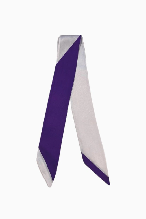Winner Takes It All Purple and White Twilly Scarf