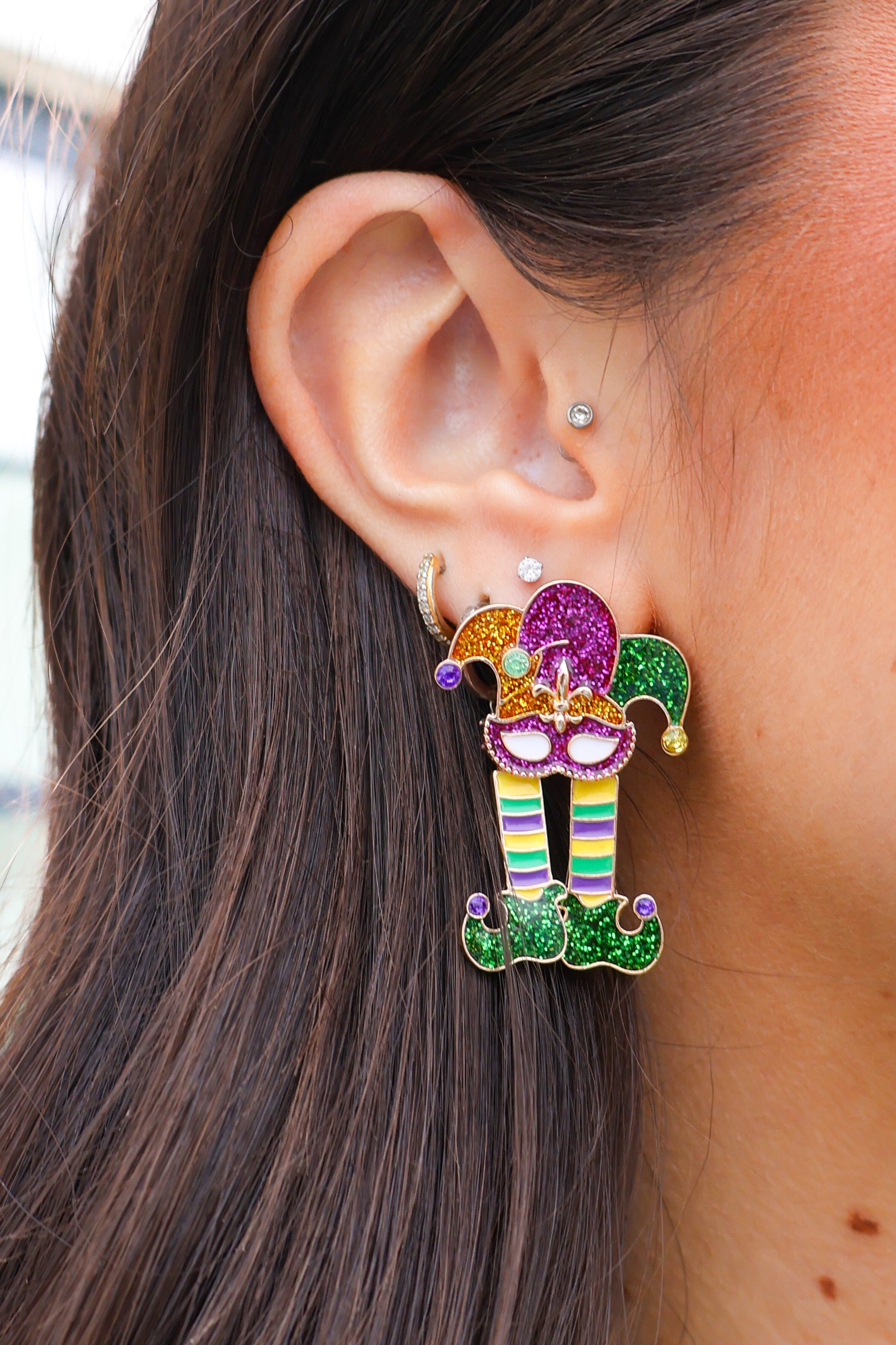 Metal dangle earrings hotsell