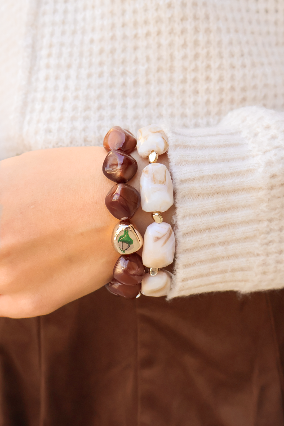 One More Chance Rock Beaded Double Bracelet Set-ACC BRACELET