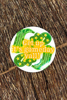 Get Up It's Gameday Button in Green-ACC PIN