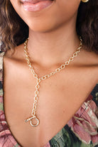 In Due Time Horseshoe Chain Necklace in Gold