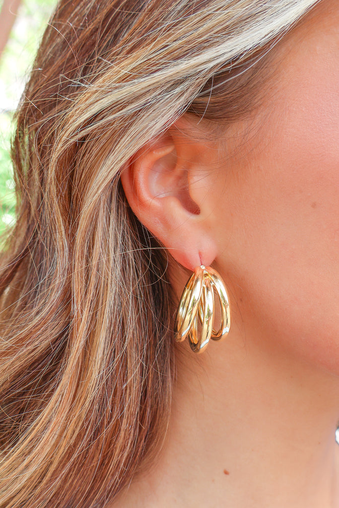 layered hoop earrings