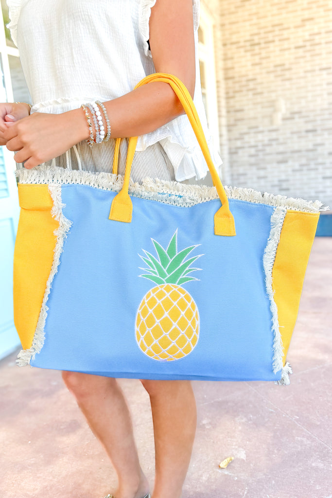 pineapple patch tote bag