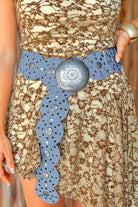 Rockytop Denim Disc Western Belt in Denim