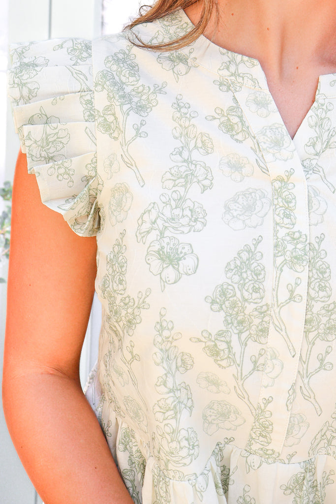 pleated sleeve on mini dress