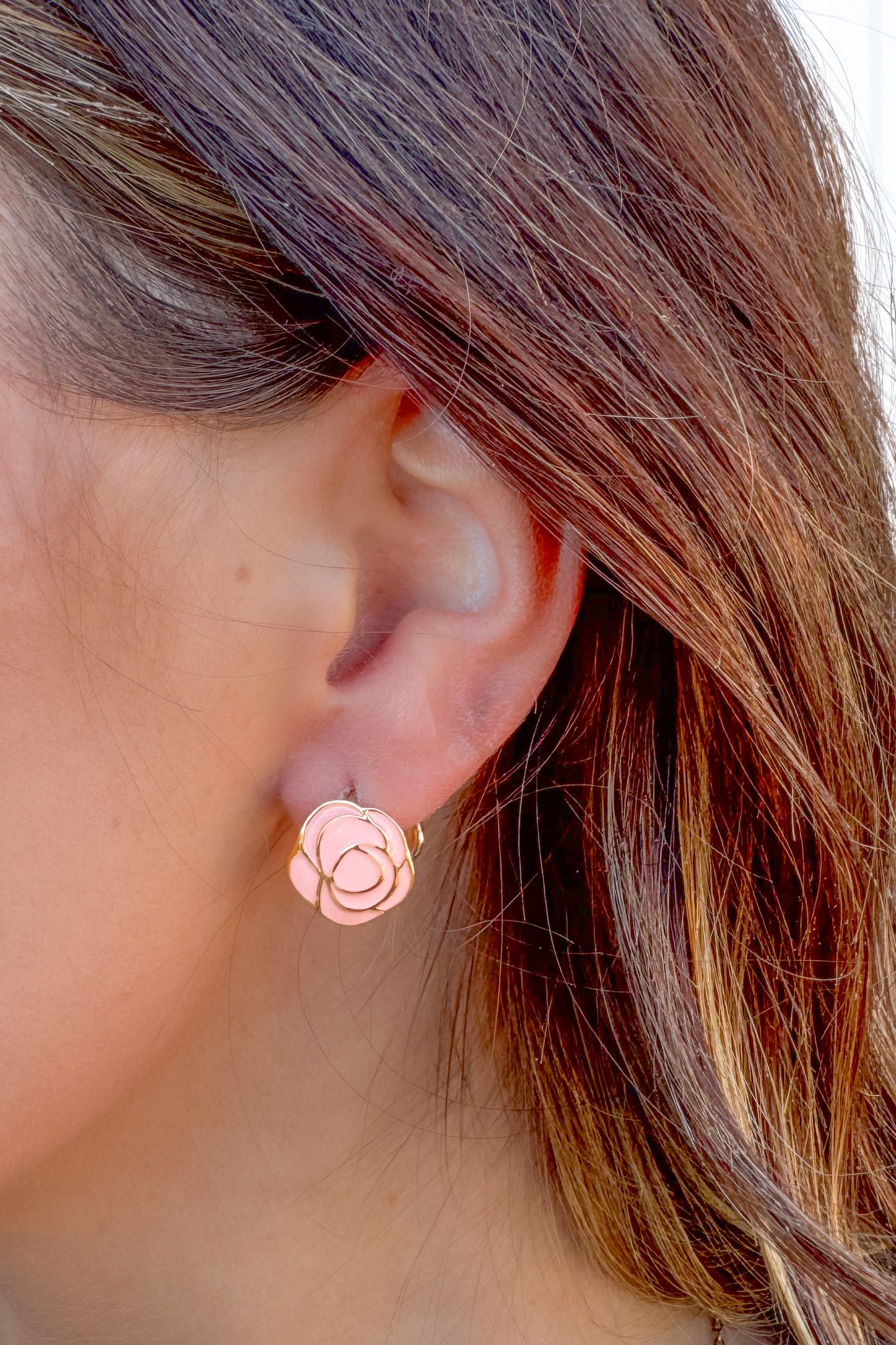 rose stud earrings