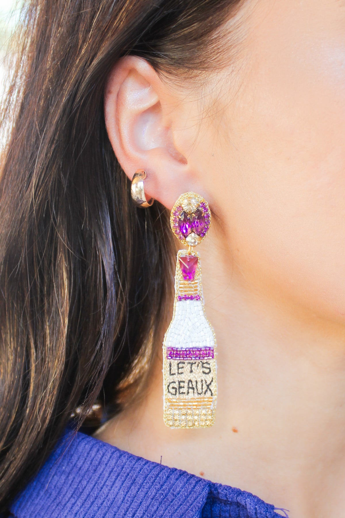 Geaux For It Bottle Earrings by Taylor Shaye-ACC JEWELRY LSU