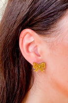 Glitter Girly Bow Earrings-ACC EARRING