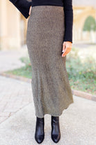 Got My Attention Elastic Waist Glitter Maxi Skirt-SKIRT LONG